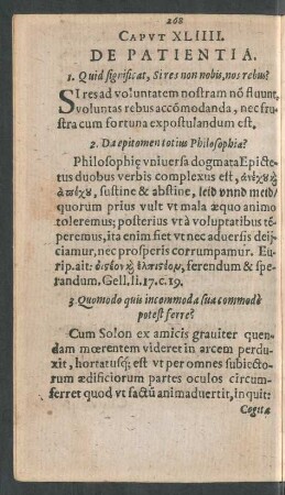 Caput XLIIII. De Patientia.