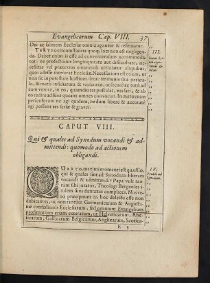 Caput VIII. Qui & quales ad Synodum vocandi & admittendi: quomodo ad actionem obligandi.