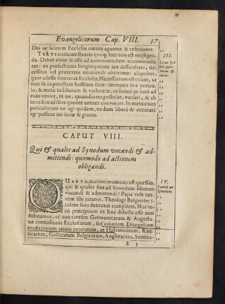 Caput VIII. Qui & quales ad Synodum vocandi & admittendi: quomodo ad actionem obligandi.