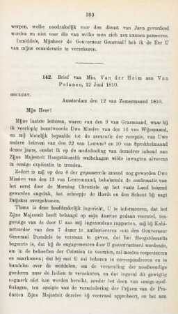 142. Brief van Min. Van der Heim aan Van Polanen, 12 Juni 1810