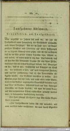 Funfzehnter Abschnitt. Braunkohlen- und Torfgräberei