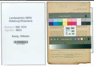 Entnazifizierung Wilhelm Kamp , geb. 12.01.1900 (Kaufmaennischer Angestellter)