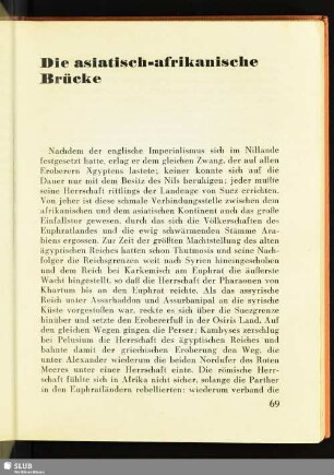 Die asiatisch-afrikanische Brücke