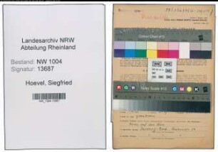 Entnazifizierung Siegfried Hoevel , geb. 07.09.1914 (Arzt)