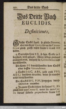 Das Dritte Buch Euclidis
