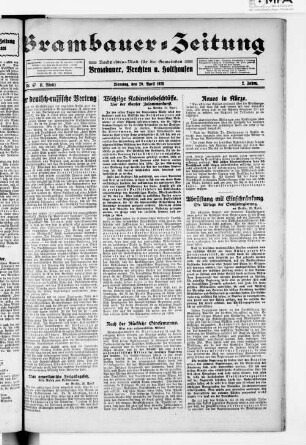 Brambauer Zeitung. 1918-1926