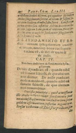 De Fundamento Et Radice omnium syllogismorum conckludentium ... Cap. IV.