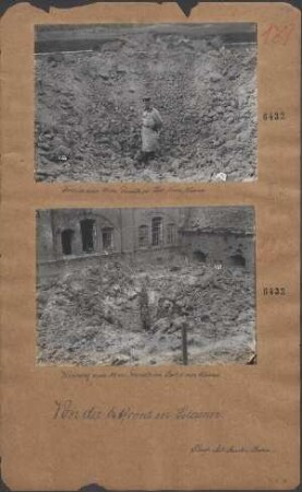 Wirkung einer 42 cm Granate im Fort 1 von Kowno