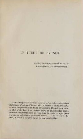 Le tueur de cygnes