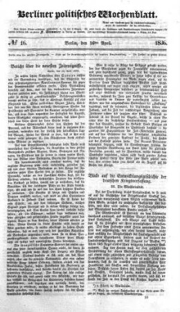 No 16, 16. April 1836