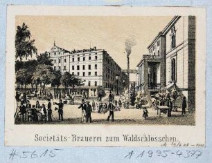 Brauerei und Restaurant "Zum Waldschlösschen" an der Bautzner Straße in Dresden