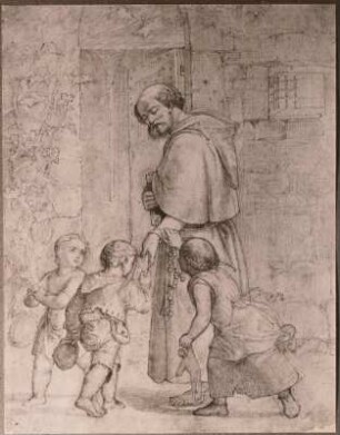 Klausner mit drei Kindern