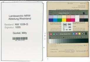 Entnazifizierung Milly Gockel , geb. 24.03.1914 (Krankenschwester)
