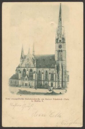 Ansichtskarte „Neue evangelische Garnisonkirche“, Südstern [2/2]