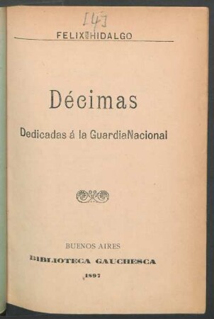 Décimas dedicadas á la Guardia Nacional