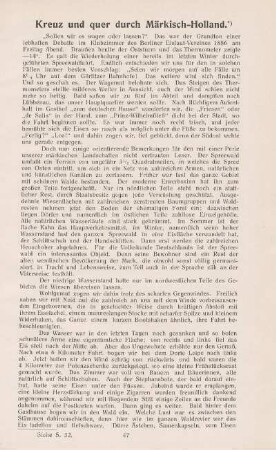 Kreuz und quer durch Märkisch-Holland