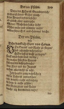 Der 101. Psalm. - Der 110. Psalm.
