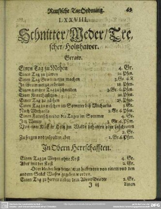 LXXVIII [LXXIX]. Schnitter, Meder, Trescher, Holtzhauer