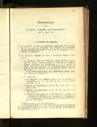 A. Reisekosten und Tagegelder.