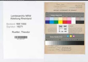 Entnazifizierung Theodor Ruetter, geb. 19.04.1903 (Baeckermeister)