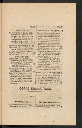 Obras dramáticas.