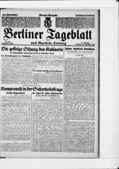 Berliner Tageblatt und Handels-Zeitung, Morgen-Ausgabe