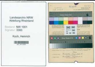 Entnazifizierung Heinrich Koch, geb. 07.12.1904 (Baeckermeister)