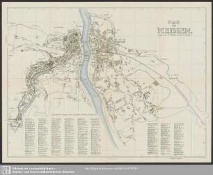 Karte : Plan von Meißen