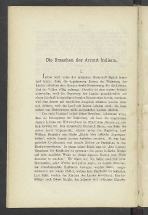 Die Ursachen der Armut Indiens