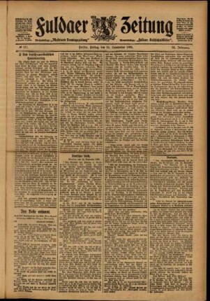 Ausgabe vom Freitag, den 15. September 1905.