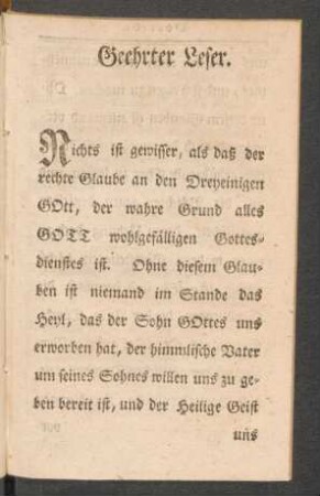 Geehrter Leser