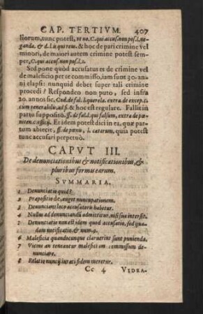 Caput III. - IV.
