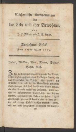 Dreizehntes Stück