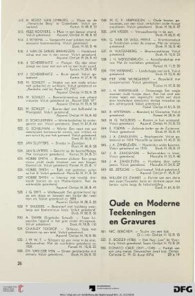 Oude en moderne Teekeningen en Gravures (Nr. 551-628)