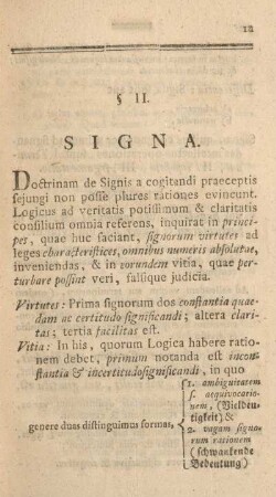 § II. Signa.