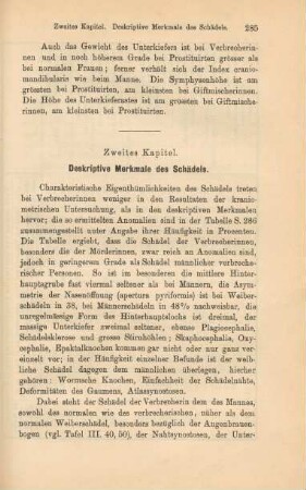 Zweites Kapitel. - Deskriptive Merkmale des Schädels