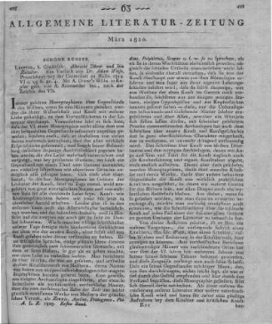 Weise, A.: Albrecht Dürer und sein Zeitalter. Leipzig: Gleditsch 1819