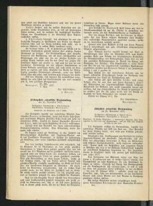 Achtzehnte ordentliche Versammlung am 24. November 1877