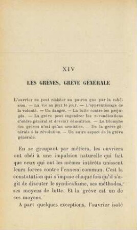 XIV Les Grèves, Grève Générale