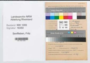 Entnazifizierung Fritz Senffleben, geb. 20.08.1910 (Bauinspektor)