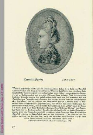 Porträt von Cornelia Goethe