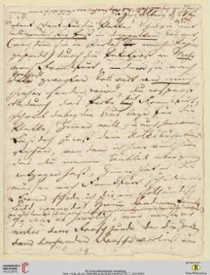 Brief von Achim von Arnim an Clemens Brentano