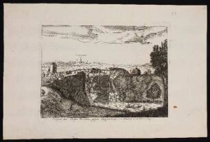 Prospect der Doser Brüken, gegen Poppenreut, ein Stund von Nürnberg. - Nürnberg-Doos, Brücke; Fürth-Poppenreuth