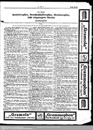 VI. Teil. Handelsregister, Genossenschaftsregister, Vereinsregister, nicht eingetragene Vereine