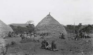 Kilimandscharo, Dorf der Chagga (1. Reise zur Erforschung des Kilimandscharo-Gebietes, Sommer 1887)