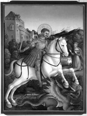 Der heilige Georg im Kampf mit dem Drachen