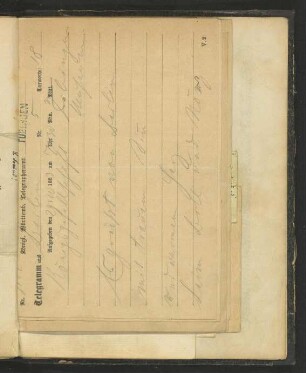 [276-287 ungezählte Seiten], Telegramme und Postkarten