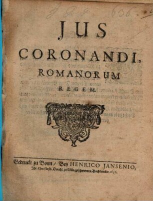 Ius Coronandi Romanorum regem