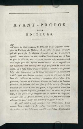 161-163, Avant-Propos des Éditeurs
