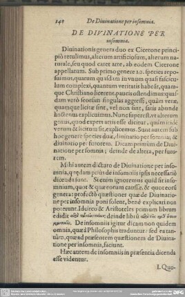 De Divinatione Per insomnia